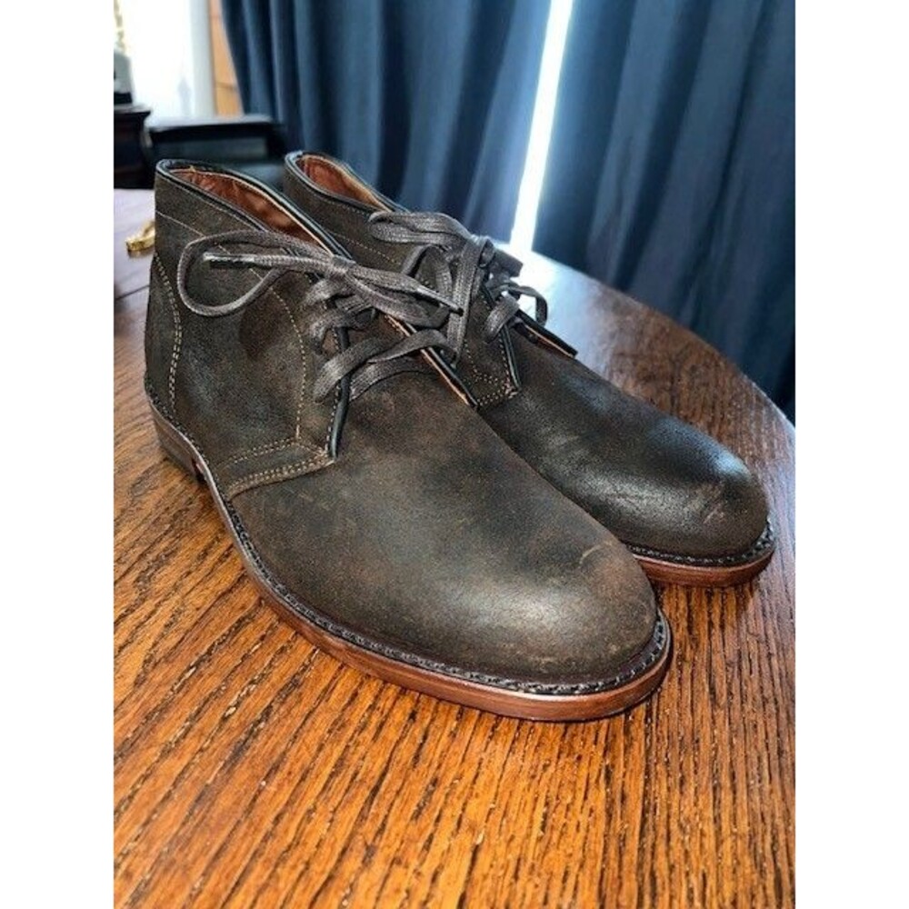 Frye Bowery Chukka Waxed Suede Brown Chukka Boots Mn’s Size 9.5M